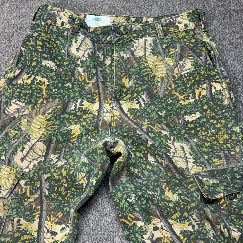 VTG Bushlan South Texas Mens Cargo Hunting Pants M 34 "33X31" USA Camouflage